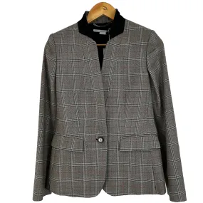 Stella McCartney Black Prince of Wales Check Wool Jacket XXS/XS