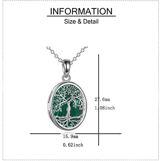 Sterling Silver Tree of Life Locket Necklace That Holds Pictures