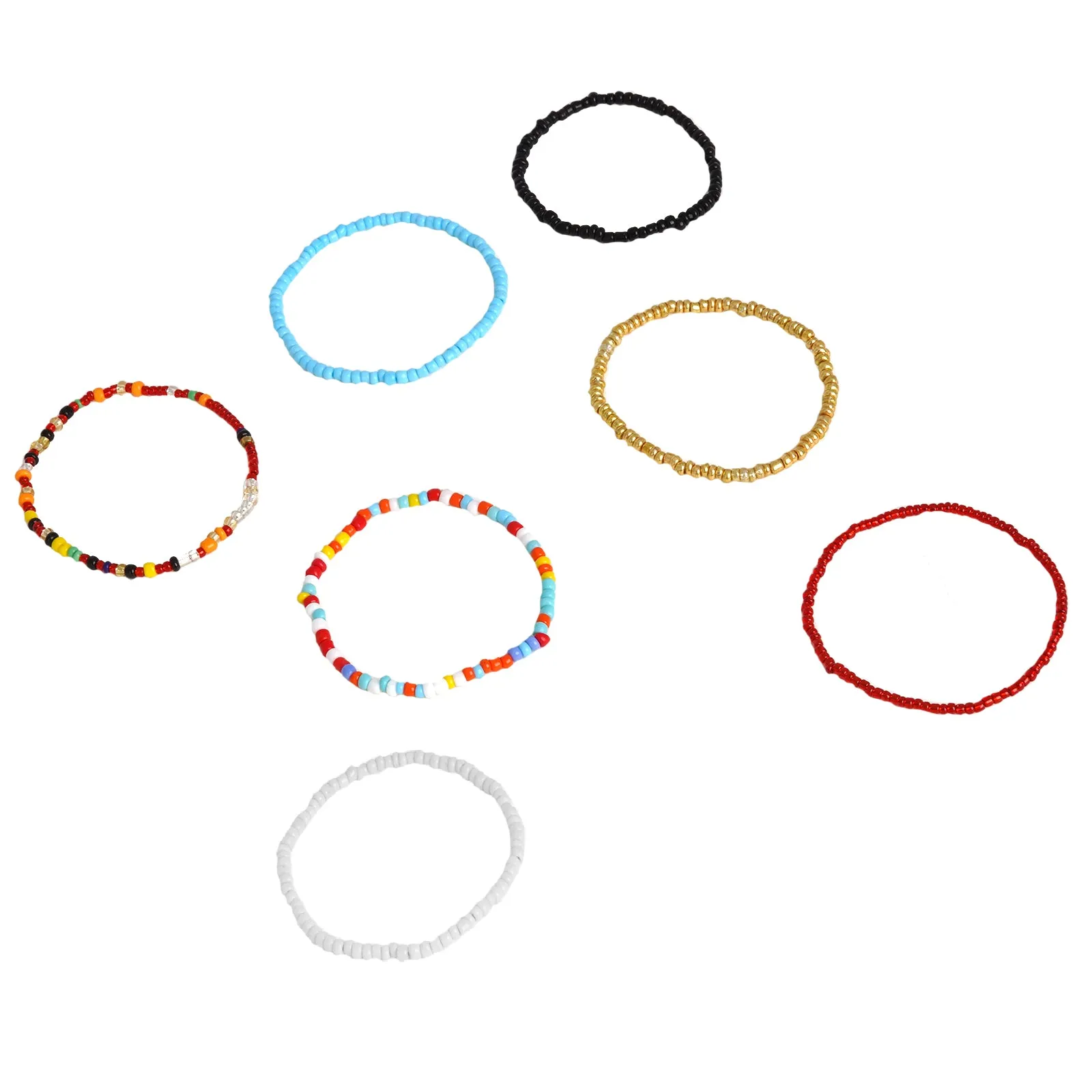 Summer Calling Set of 7 Multicolored Bracelets