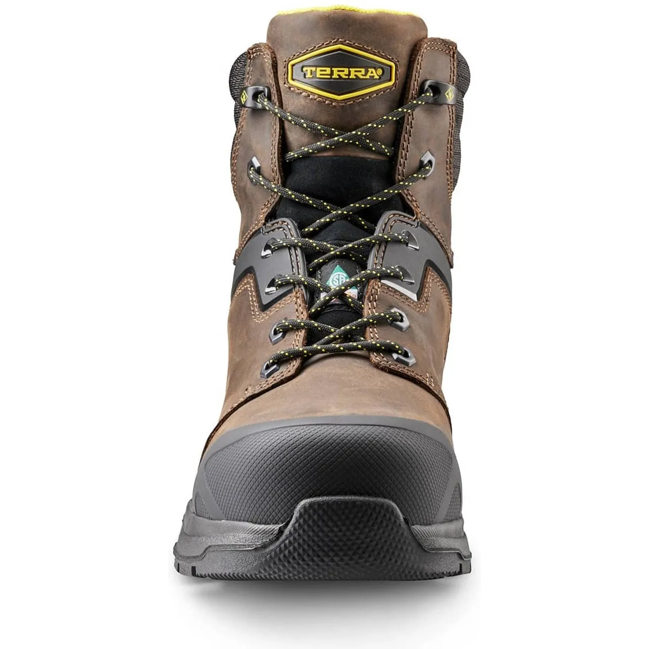 Terra Men's Carbine 6 Comp Toe WP Safety  Work Boot -Brown- 8395BN