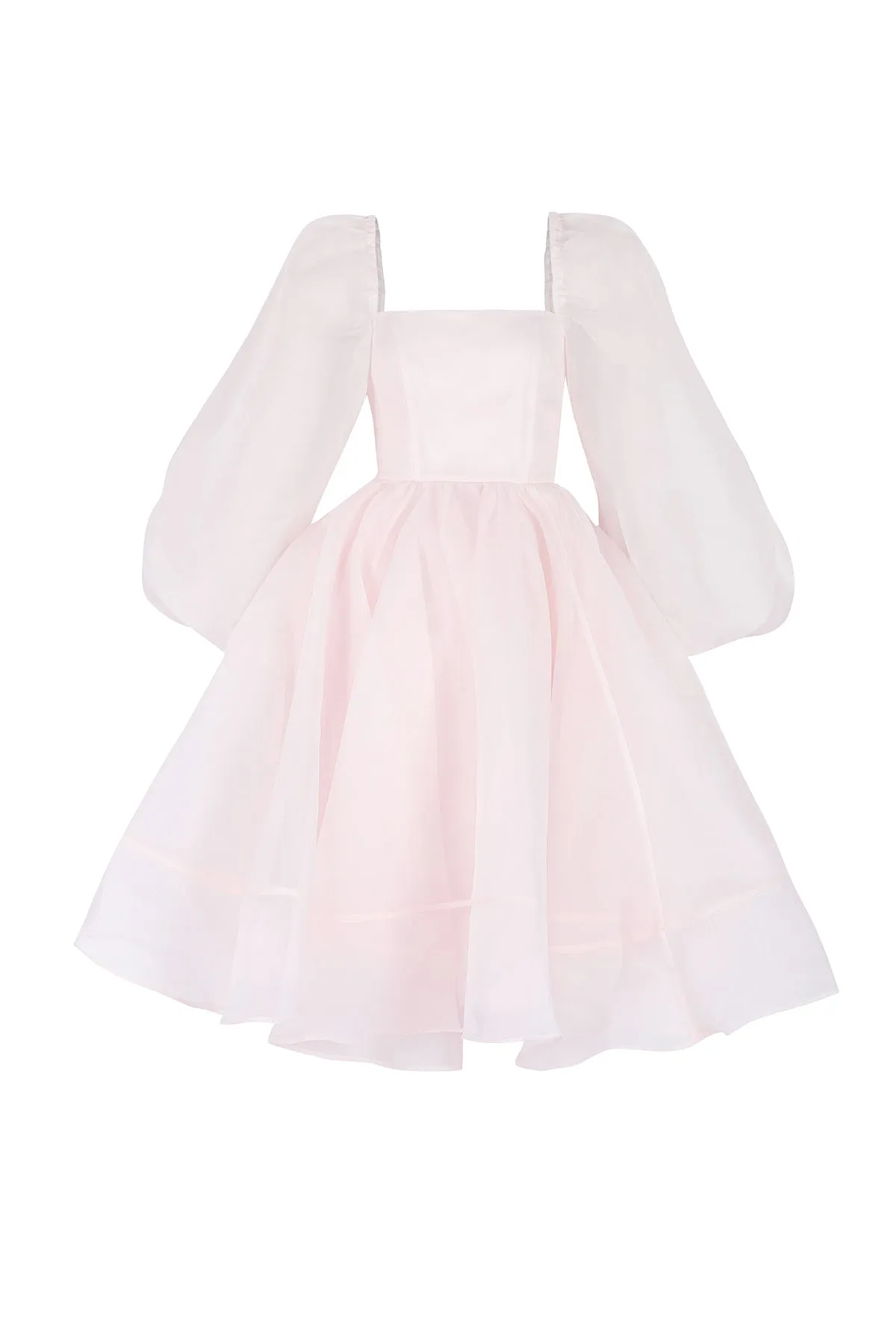 The Blush Angel Mini Bustle Dress