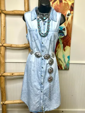 The Ensenada Summer In The Southwest Chambray Dress