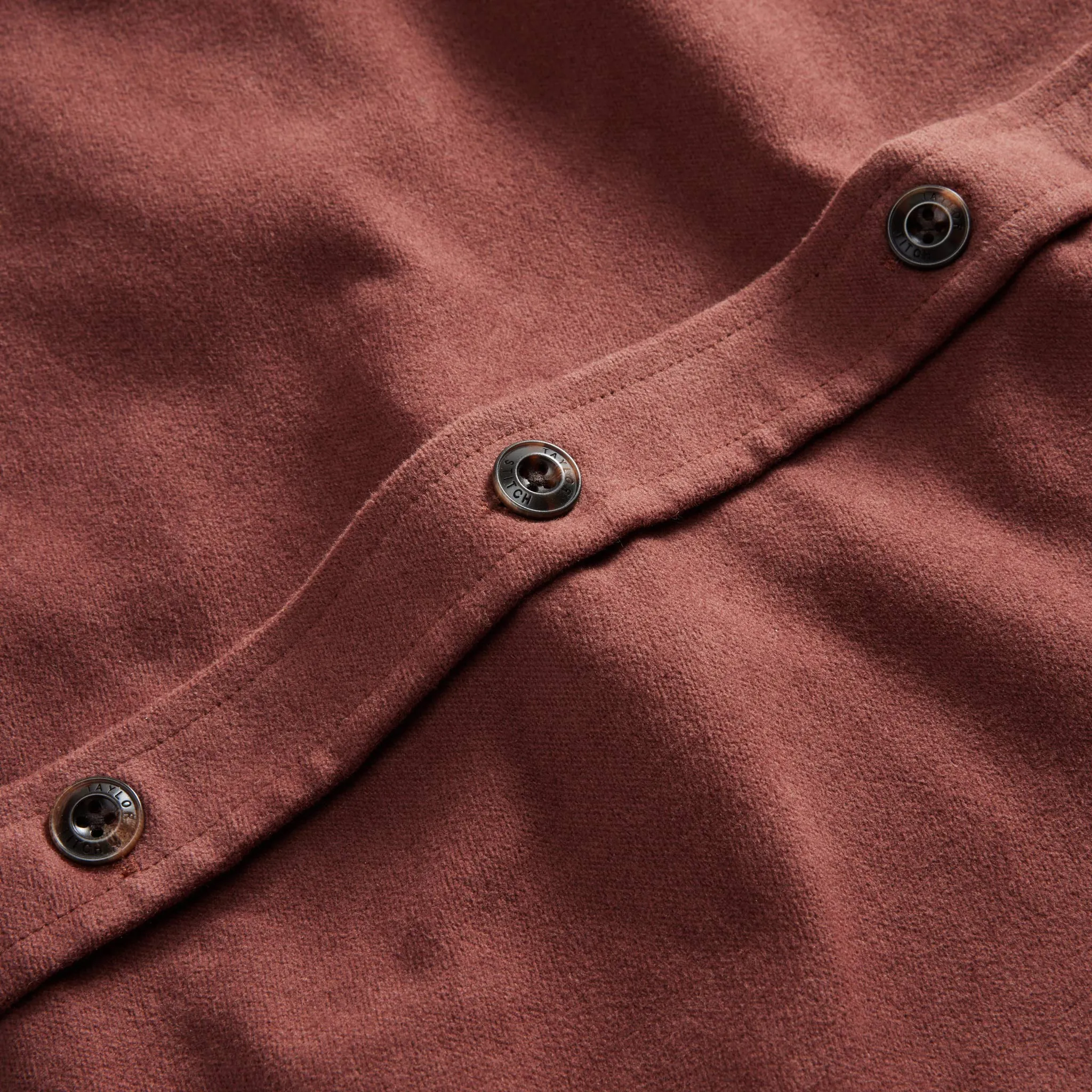 The Maritime Shirt Jacket in Black Cherry Moleskin