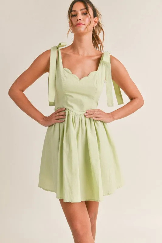 The ‘Poplin Scallop Babydoll Dress’