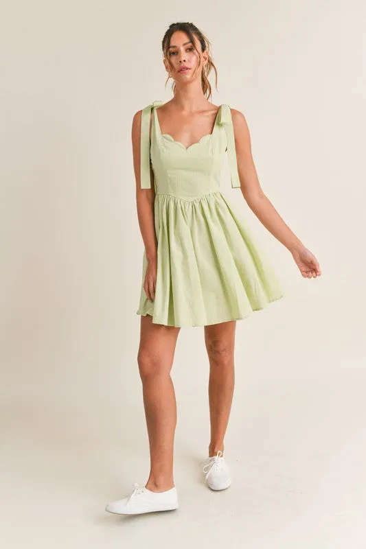 The ‘Poplin Scallop Babydoll Dress’