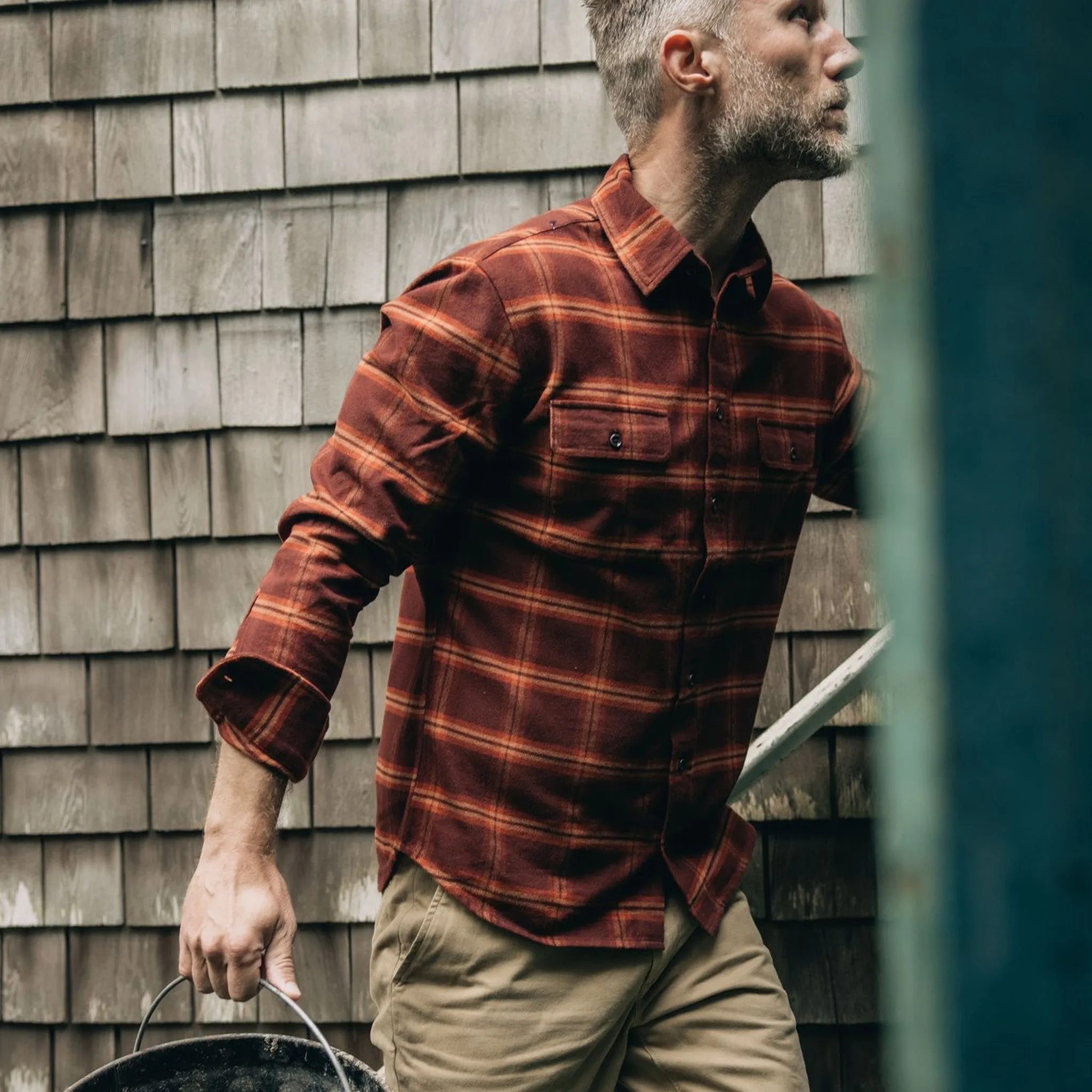 The Yosemite Shirt in Burnt Toffee Plaid