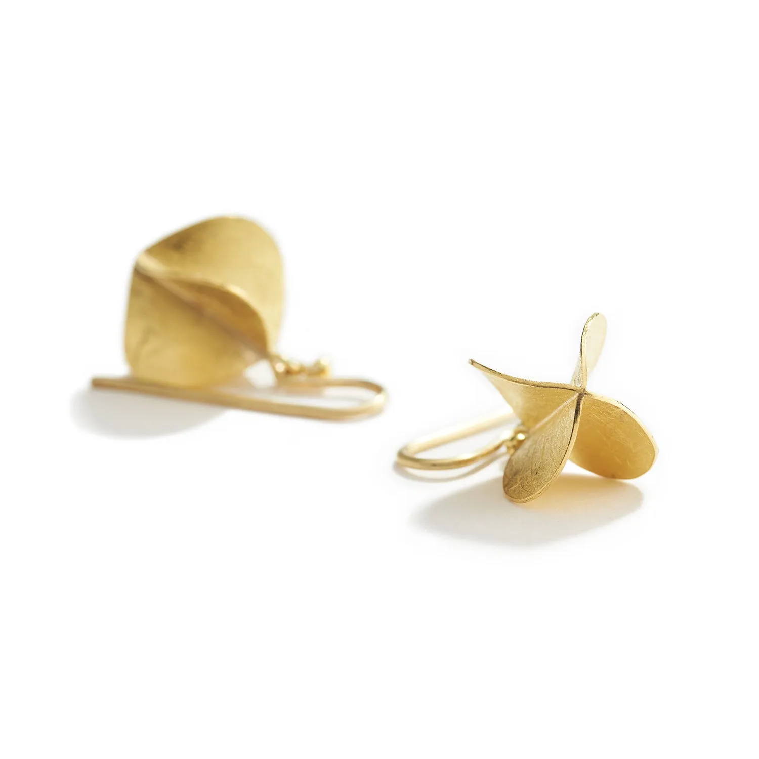 Tiny Gold Propeller Shaped Dangles