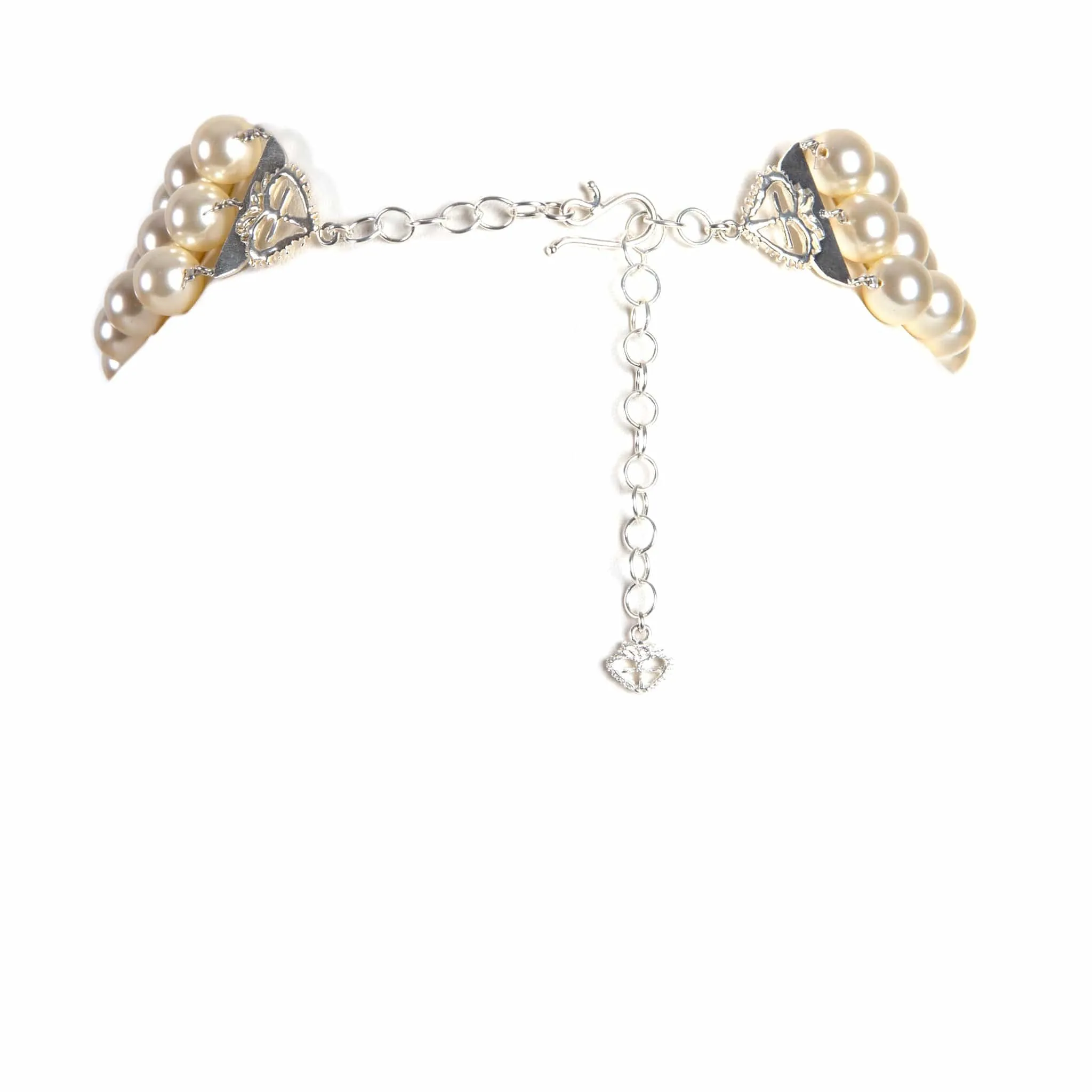 Triple Iconic Pearl Choker - Cream