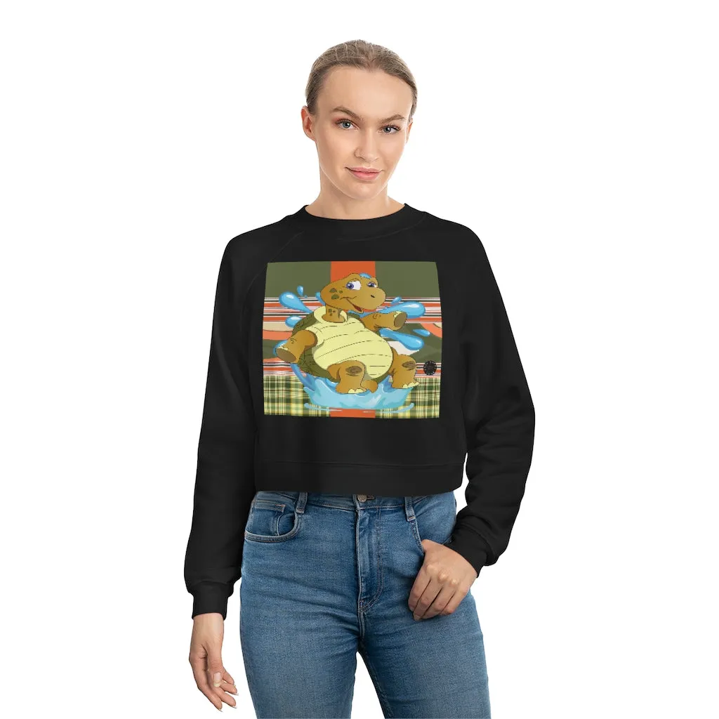 Turtle Splash Cropped Fleece Pullover