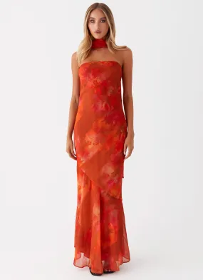 Under The Pagoda Maxi Dress - Amber