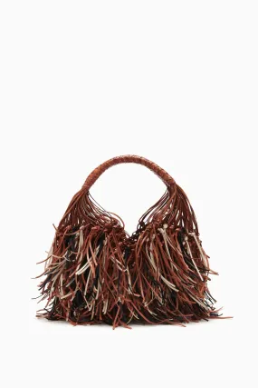 Valeria Small Fringe Hobo - Driftwood