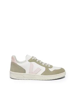 Veja Womens V-10 Chromefree Leather White Petale Sahara