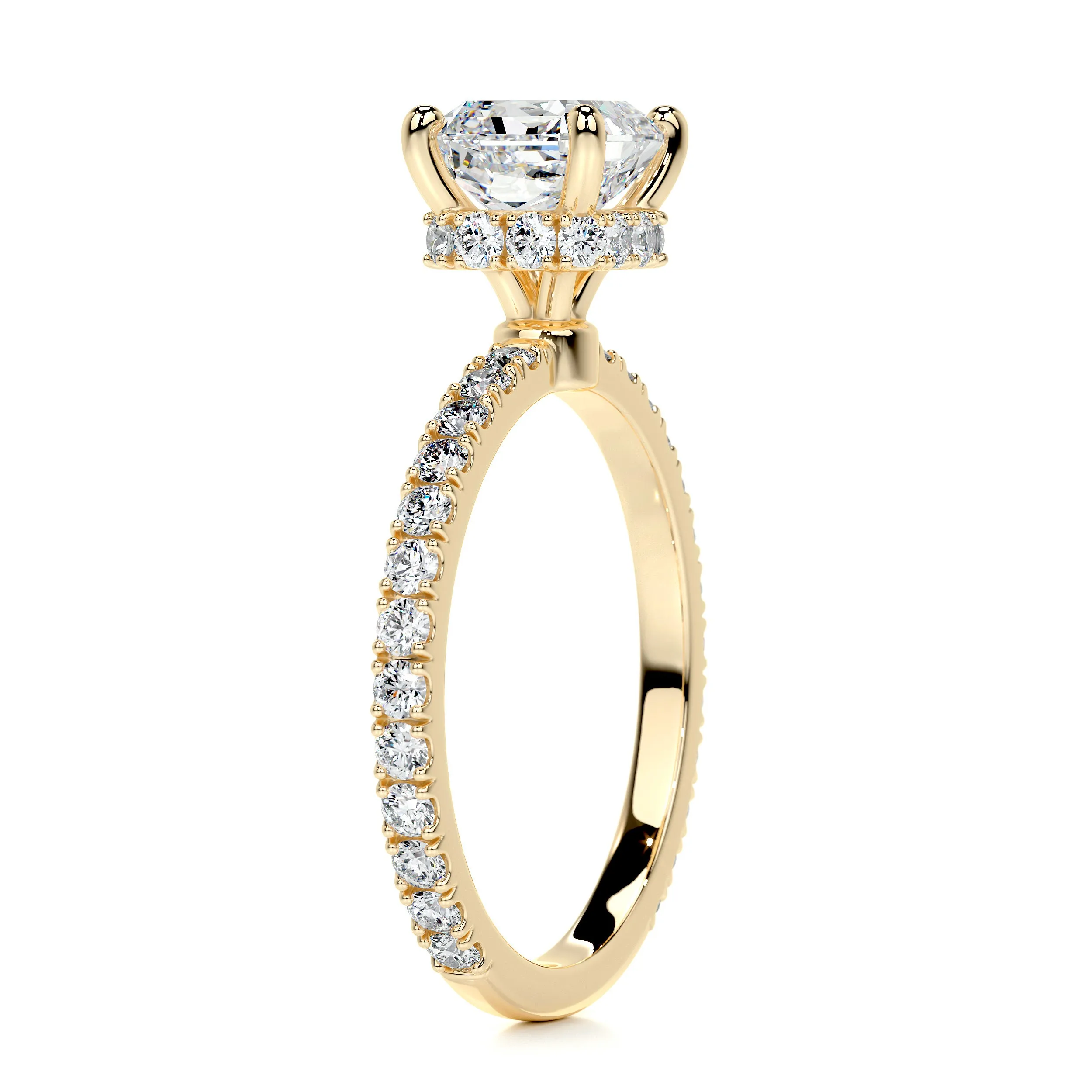 Vivienne Diamond Engagement Ring -18K Yellow Gold