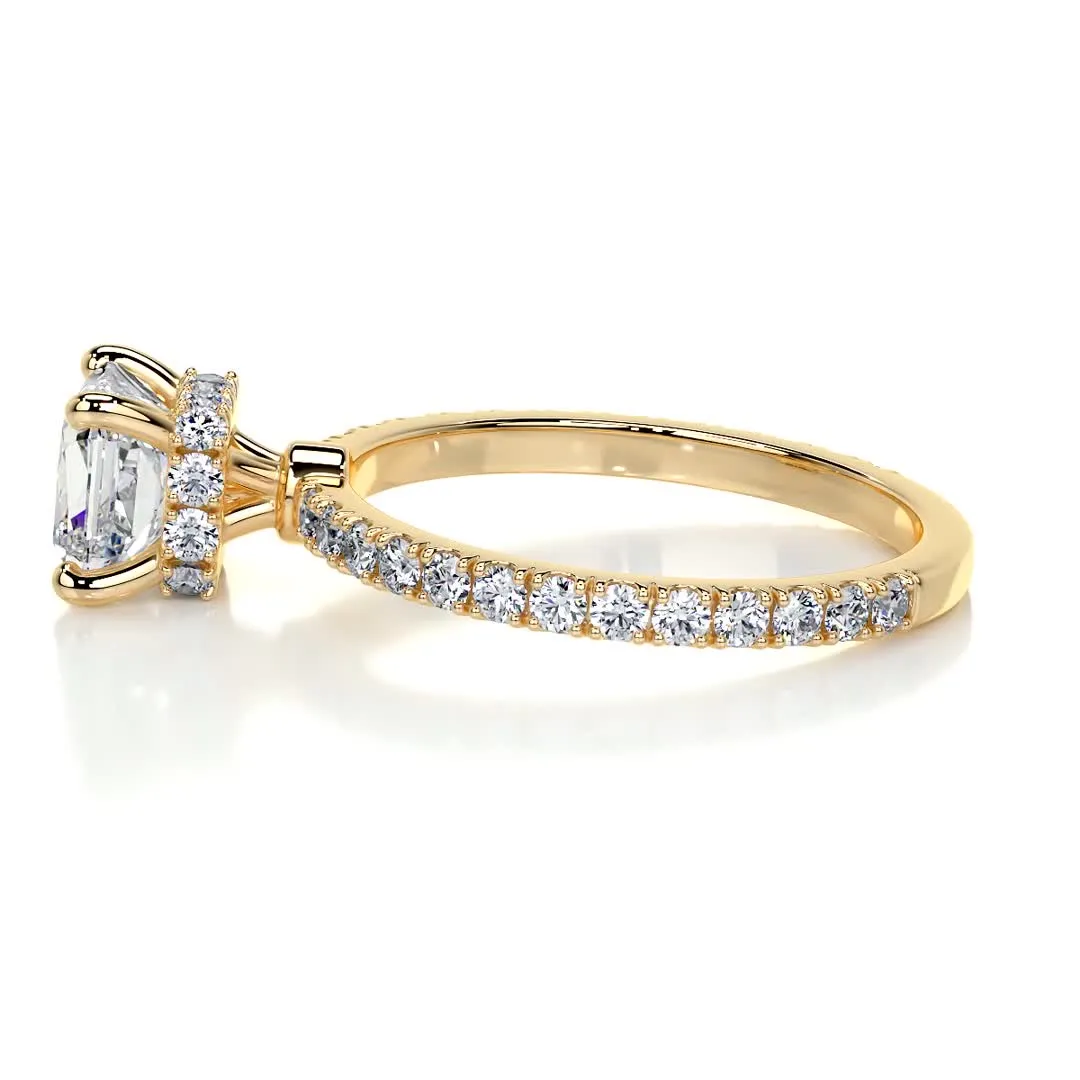 Vivienne Diamond Engagement Ring -18K Yellow Gold