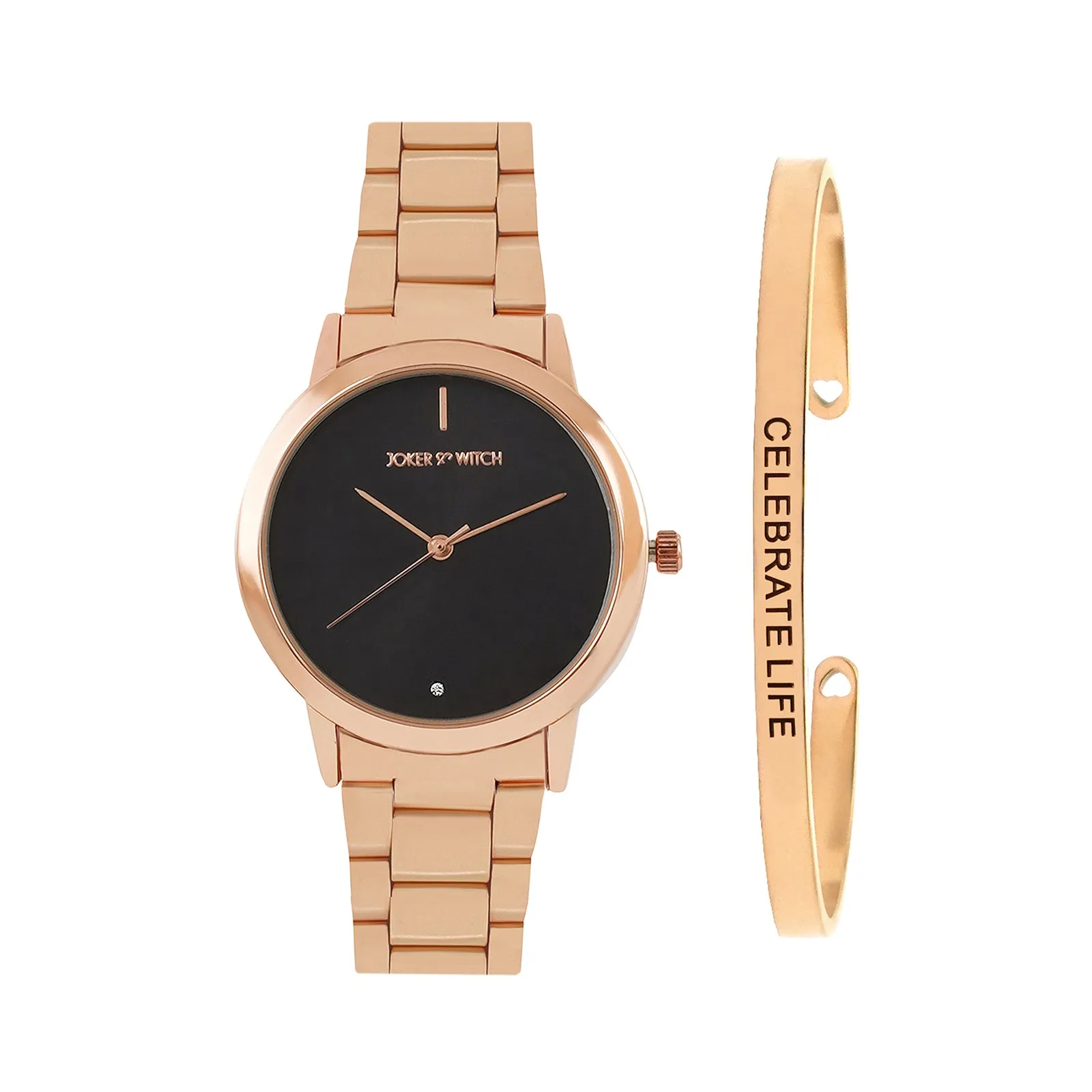 Vixey Rosegold Watch Bracelet Stack