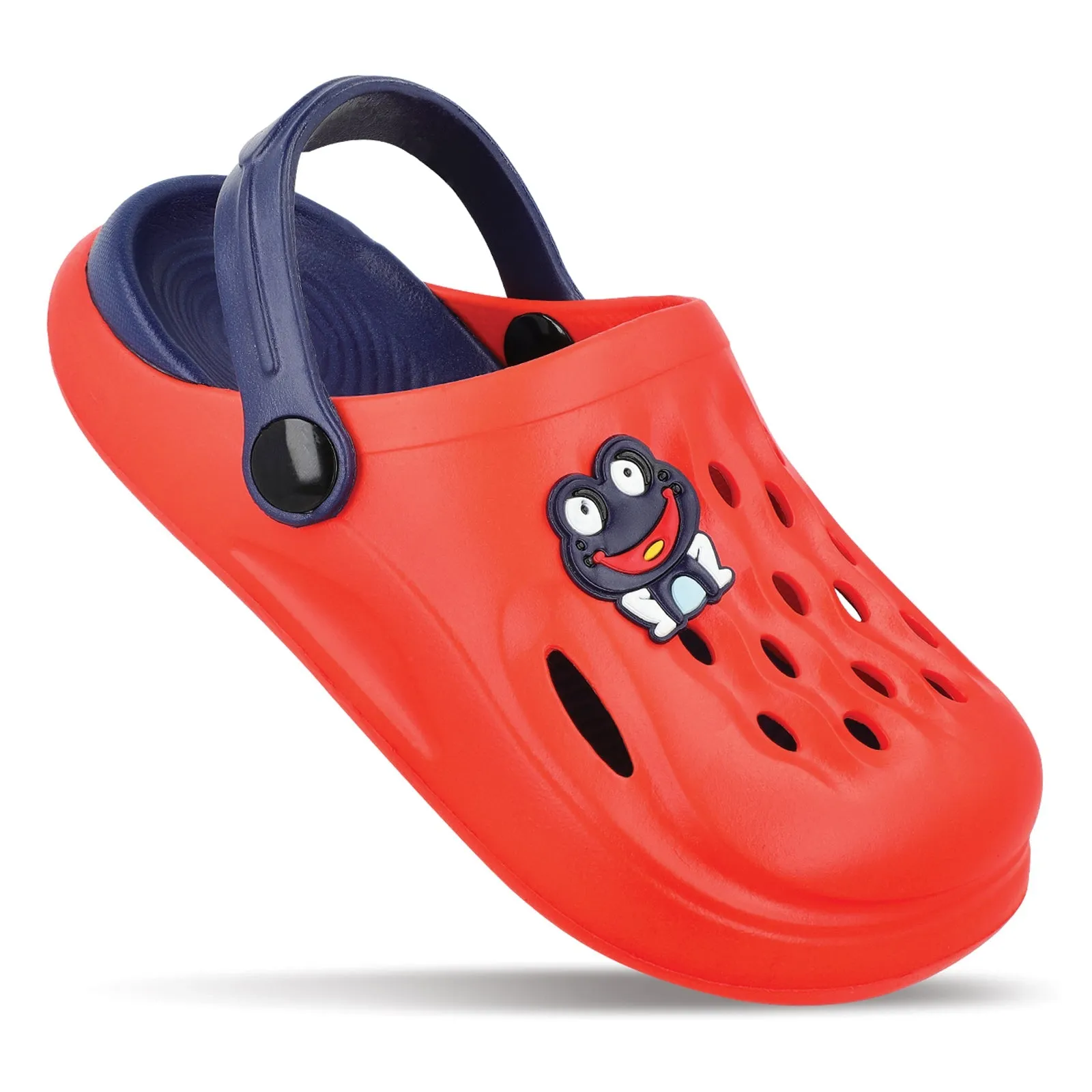 Walkaroo Basix Kids Solid Clog Sandals  - WK360 Blue Red