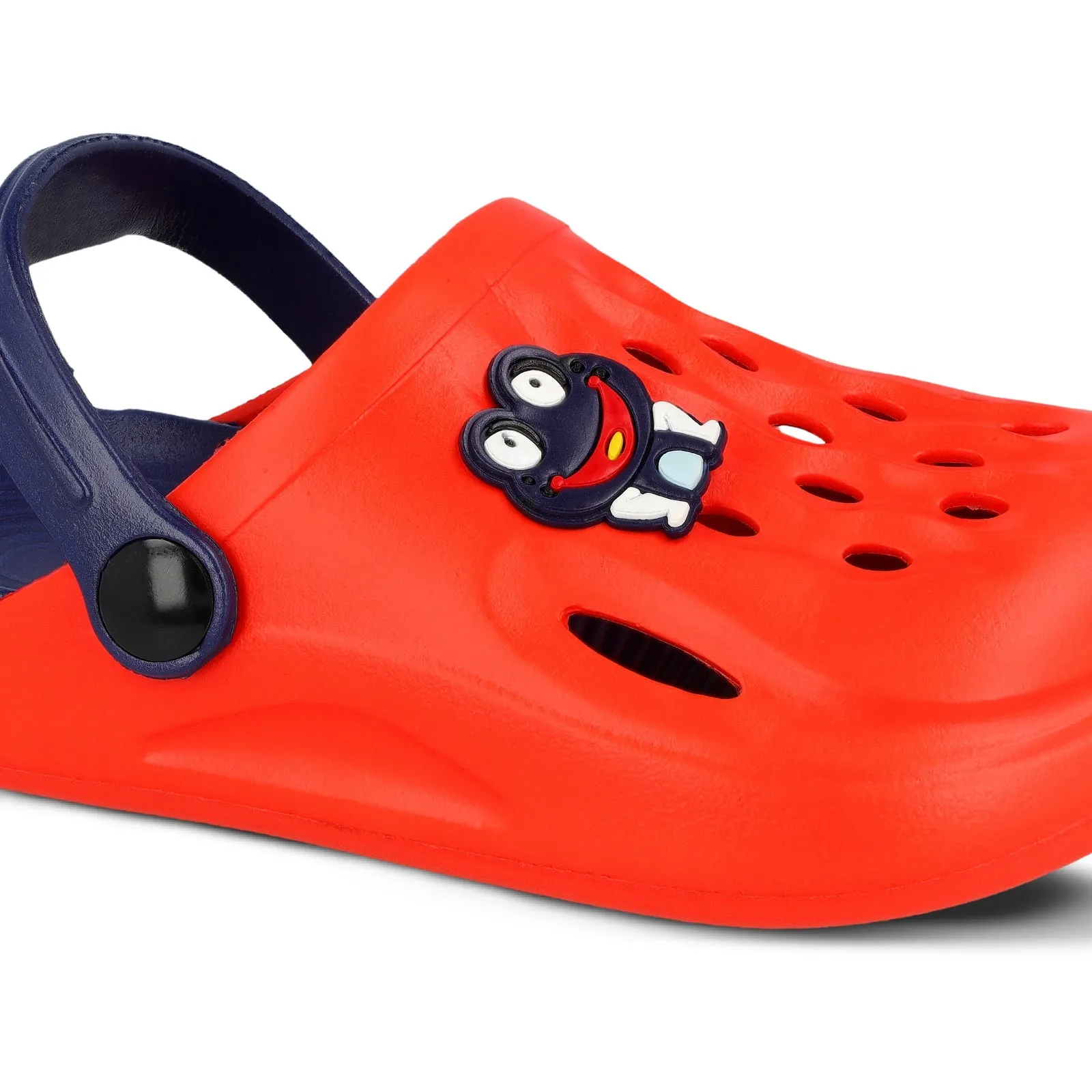 Walkaroo Basix Kids Solid Clog Sandals  - WK360 Blue Red