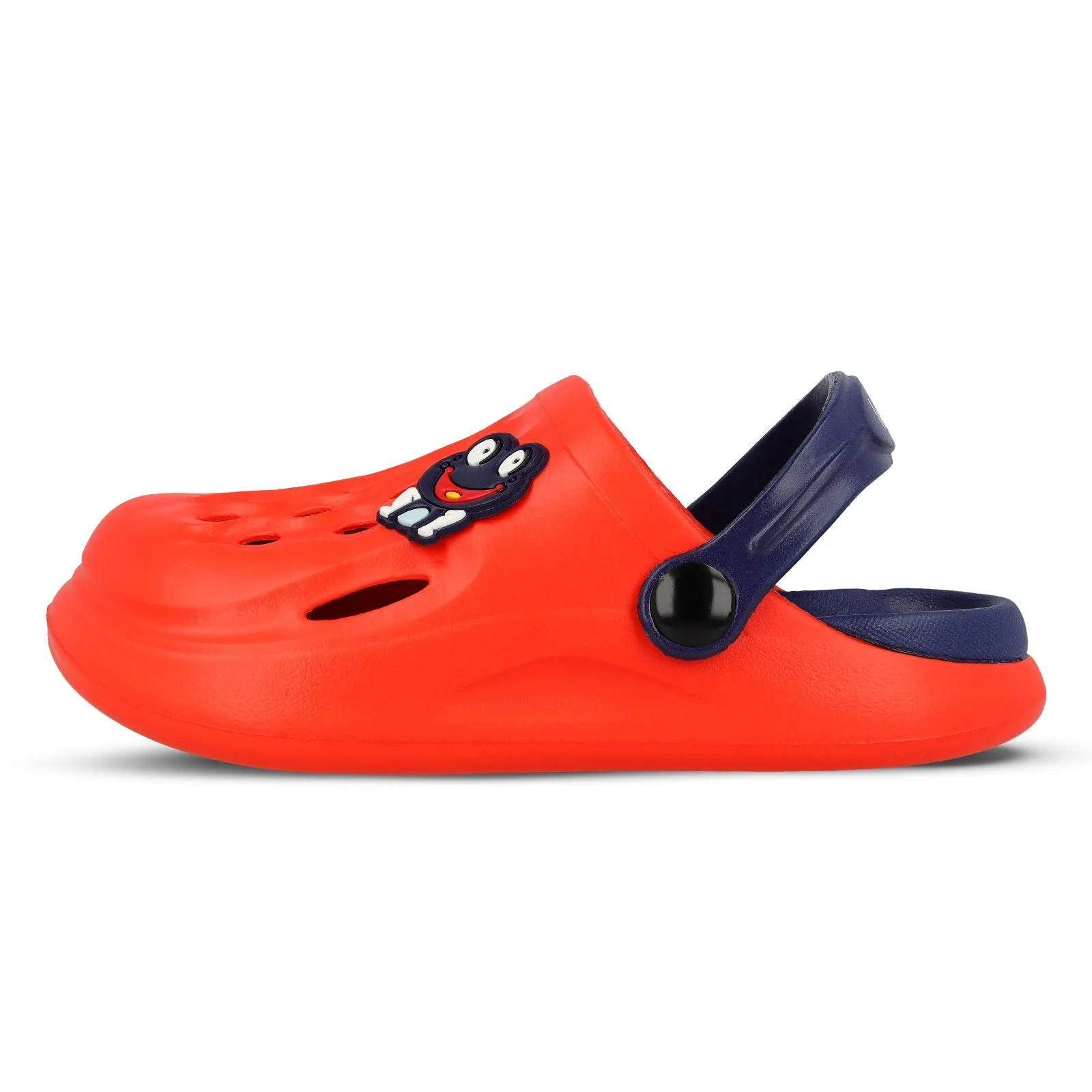 Walkaroo Basix Kids Solid Clog Sandals  - WK360 Blue Red