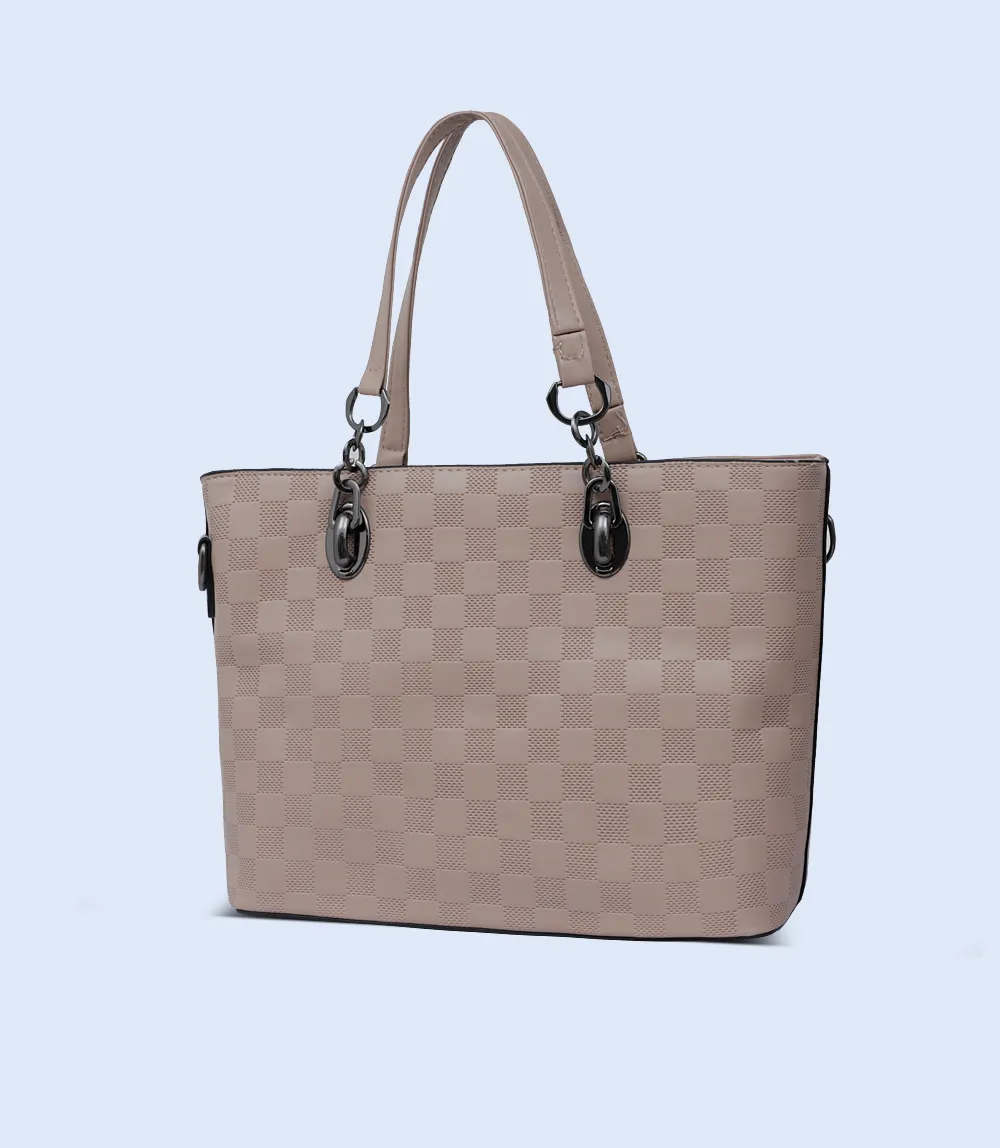 WB2783-BEIGE-Women Shoulder Bag