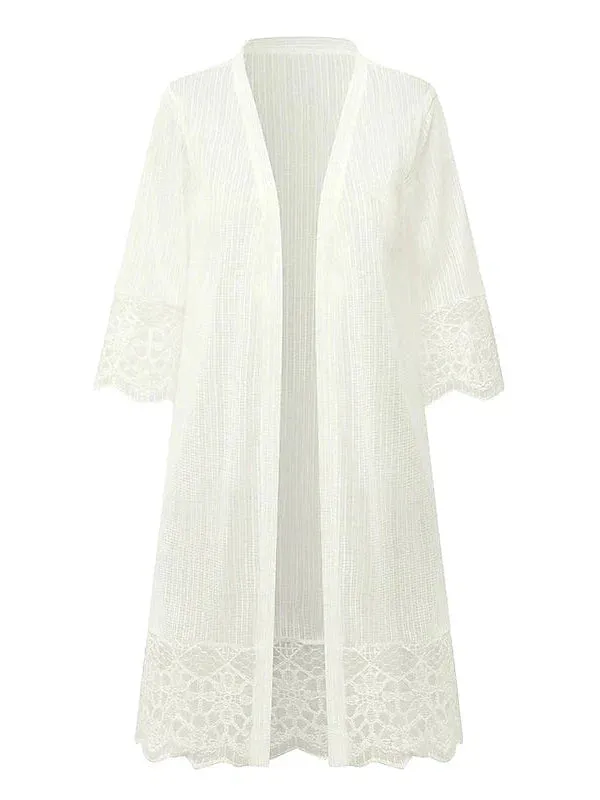 Women's Versatile Summer Lace Cardigan with Open Front