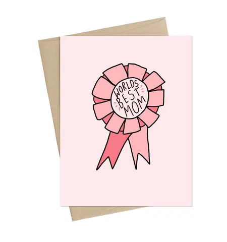 World's Best Mom Badge Card