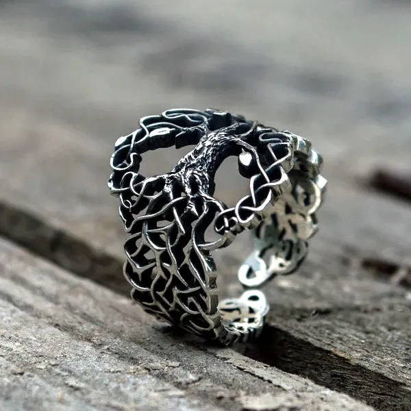 Yggdrasil Wrap Ring - Sterling Silver or Gold