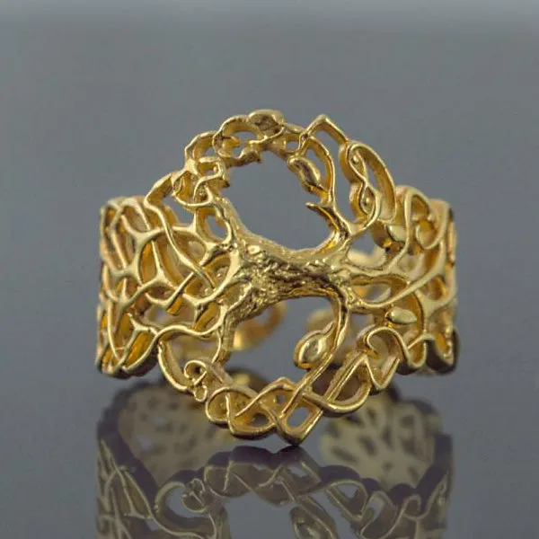 Yggdrasil Wrap Ring - Sterling Silver or Gold