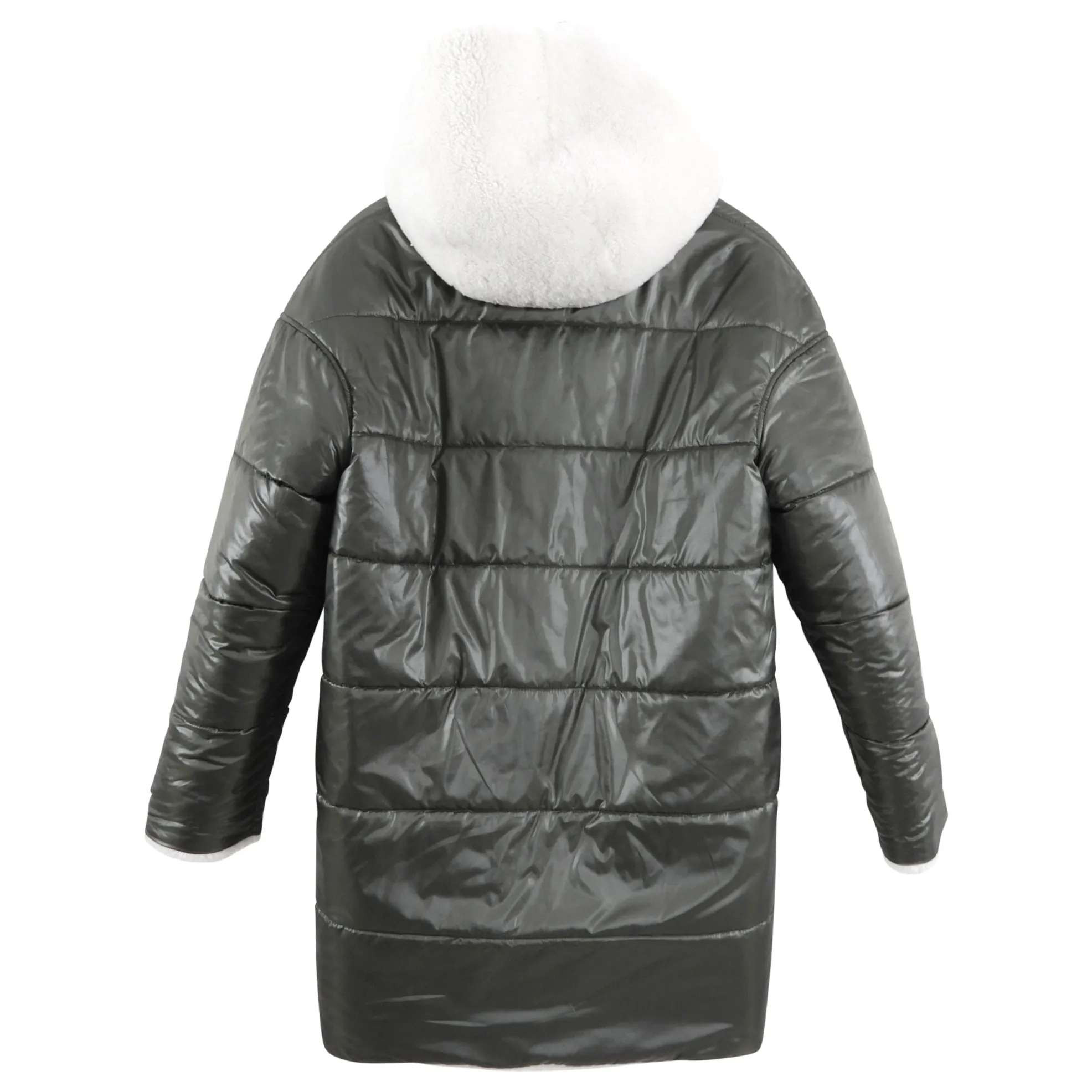 Yves Salomon Meteo Reversible Shearling Hooded Coat - FR36 / 4